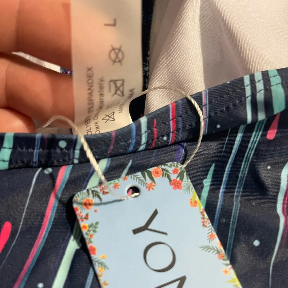 Yonique Women's Swimsuit Blue 2 Pieces Size L | New - Picture 7 of 8